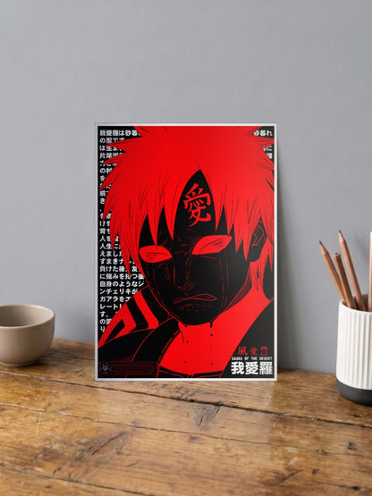 Gaara Of The Desert Poster Anime Poster