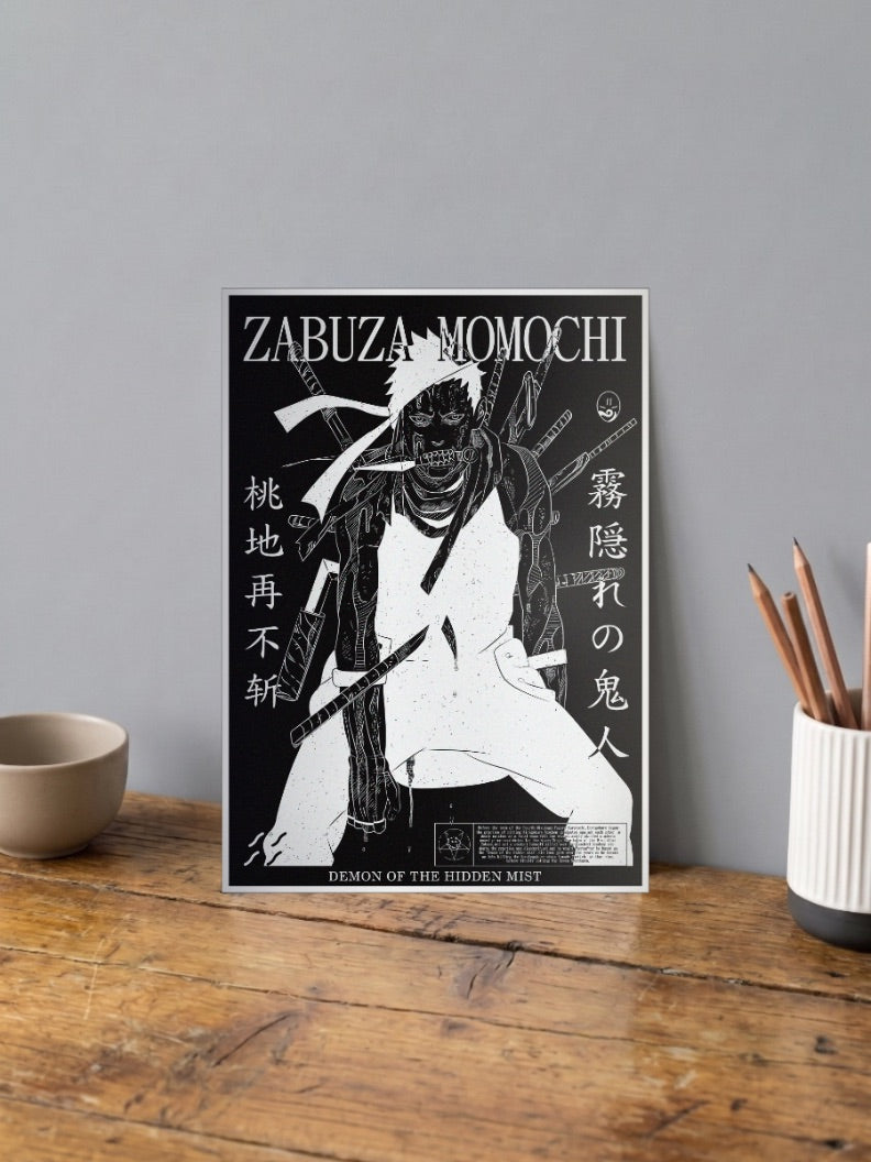 Zabuza Momochi Demon Mist Anime Poster