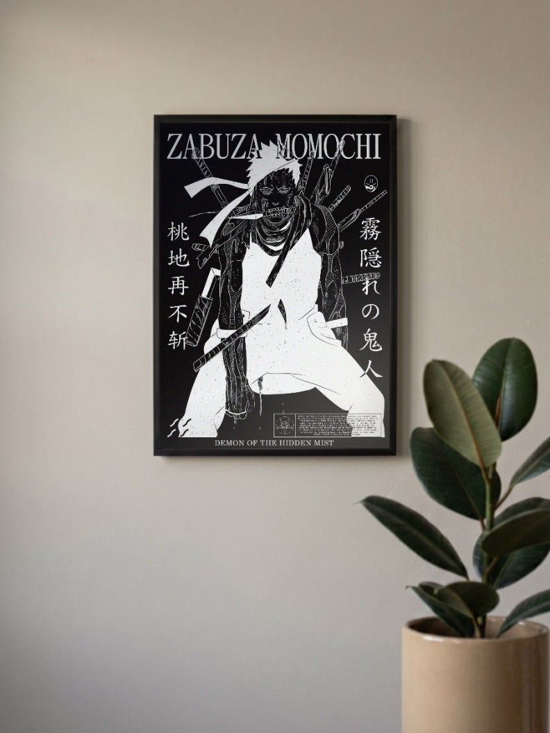 Zabuza Momochi Demon Mist Anime Poster