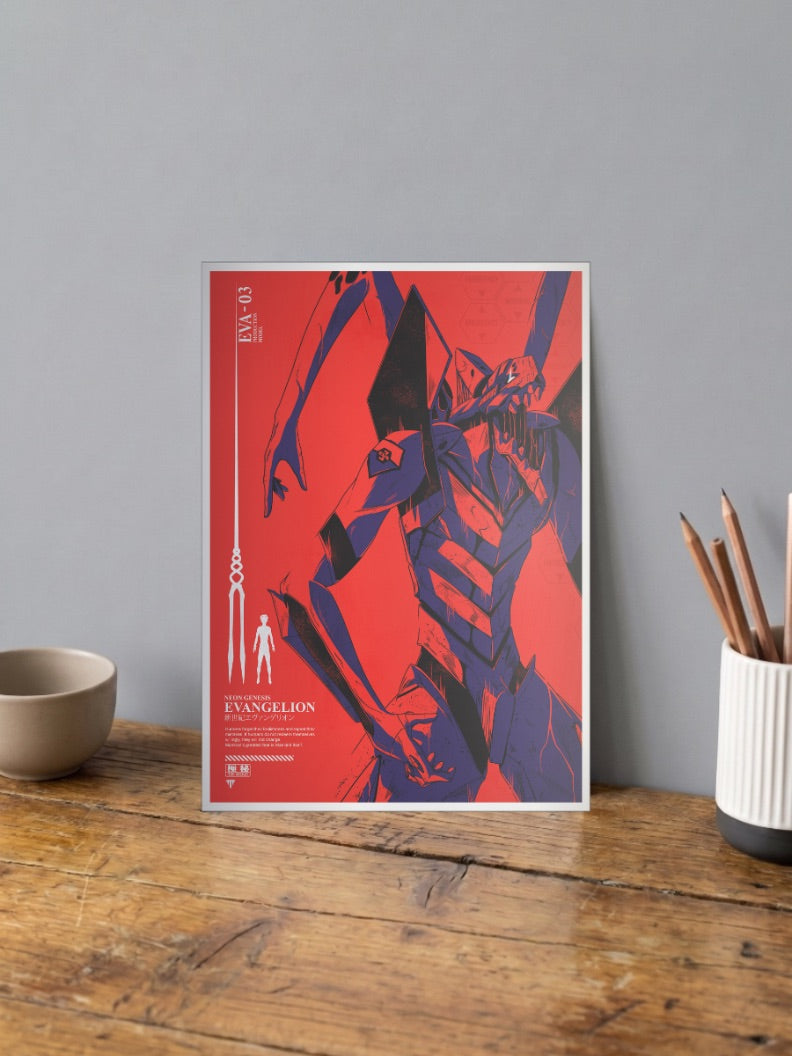 Evangelion Eva 03 Poster Anime Poster