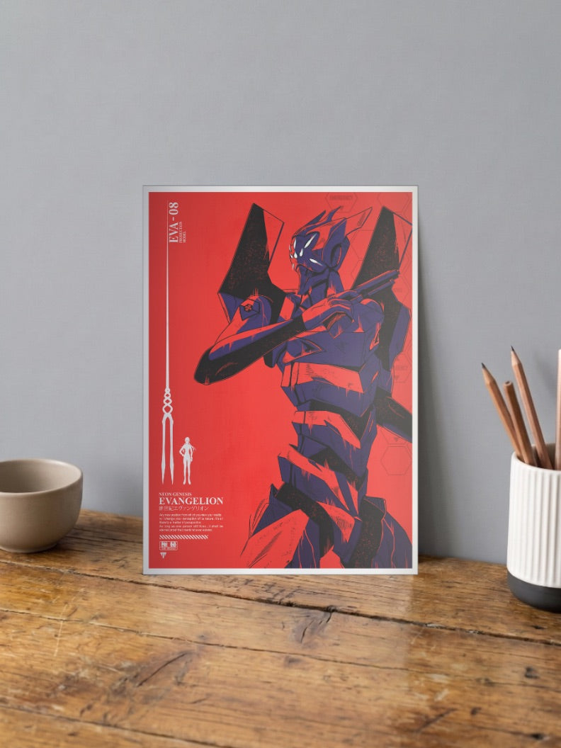 Evangelion Eva 08 Poster Anime Poster