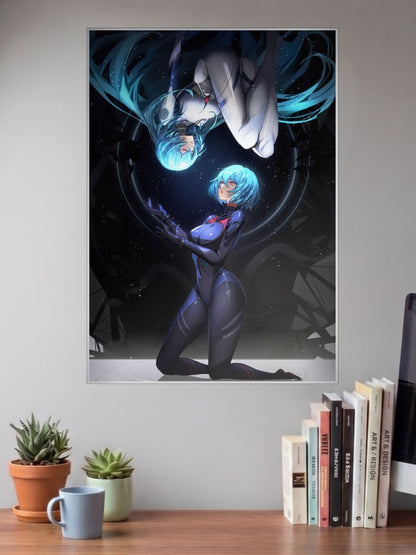 Rei Ayanami And Eva Unit Anime Poster
