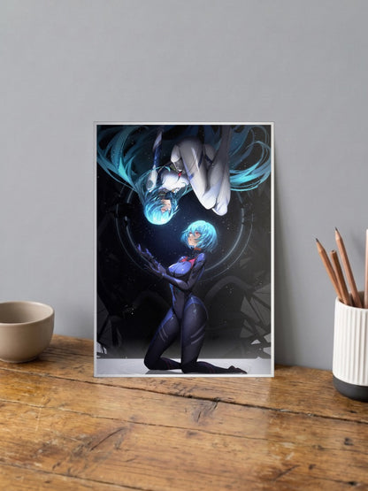 Rei Ayanami And Eva Unit Anime Poster