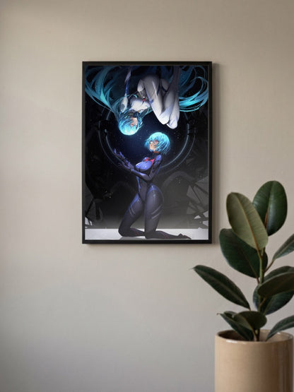 Rei Ayanami And Eva Unit Anime Poster