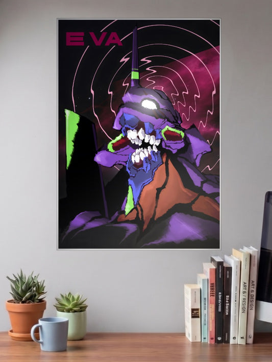 Eva Unit 01 Skull Face Art Anime Poster
