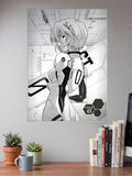 Rei Ayanami Manga Panel Art Anime Poster