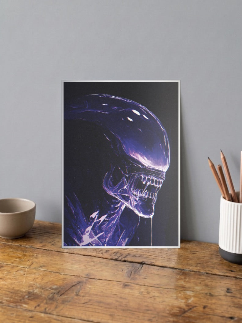 Alien Xenomorph Portrait Horror Movie Poster