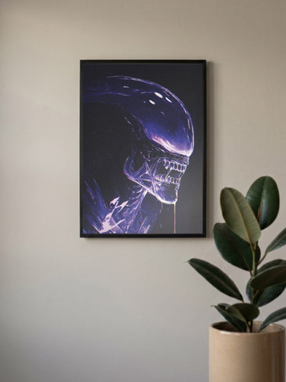 Alien Xenomorph Portrait Horror Movie Poster