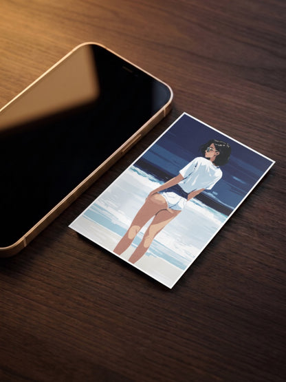 Beach Fashion Portrait Art Aesthetic Poster