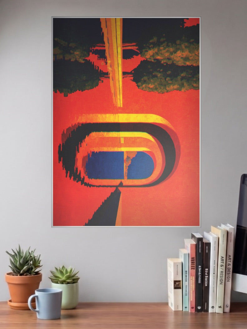 Abstract Bridge Landscape Art Abstract Poster