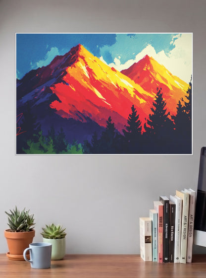 Abstract Mountain Abstract Poster