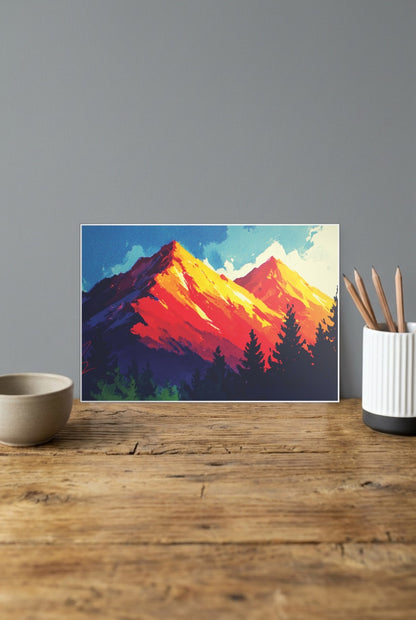 Abstract Mountain Abstract Poster