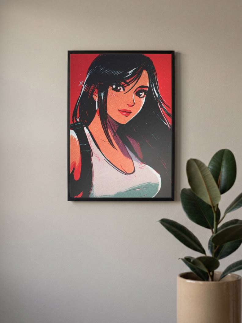 Tifa Lockhart Portrait Art Gaming Poster