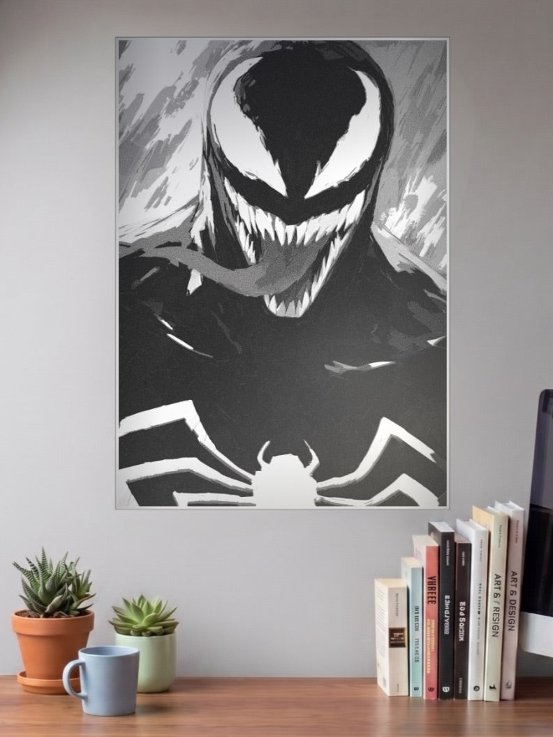 Venom Symbiote Portrait Art Marvel Poster