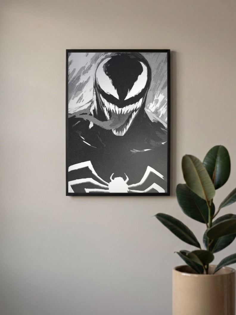 Venom Symbiote Portrait Art Marvel Poster