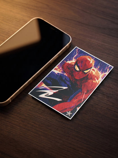 Spider Man Neon Action Art Marvel Poster