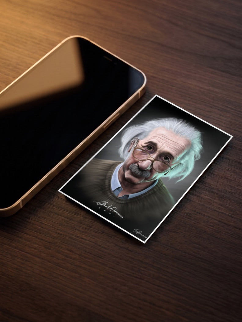 Albert Einstein Portrait Iconic Poster