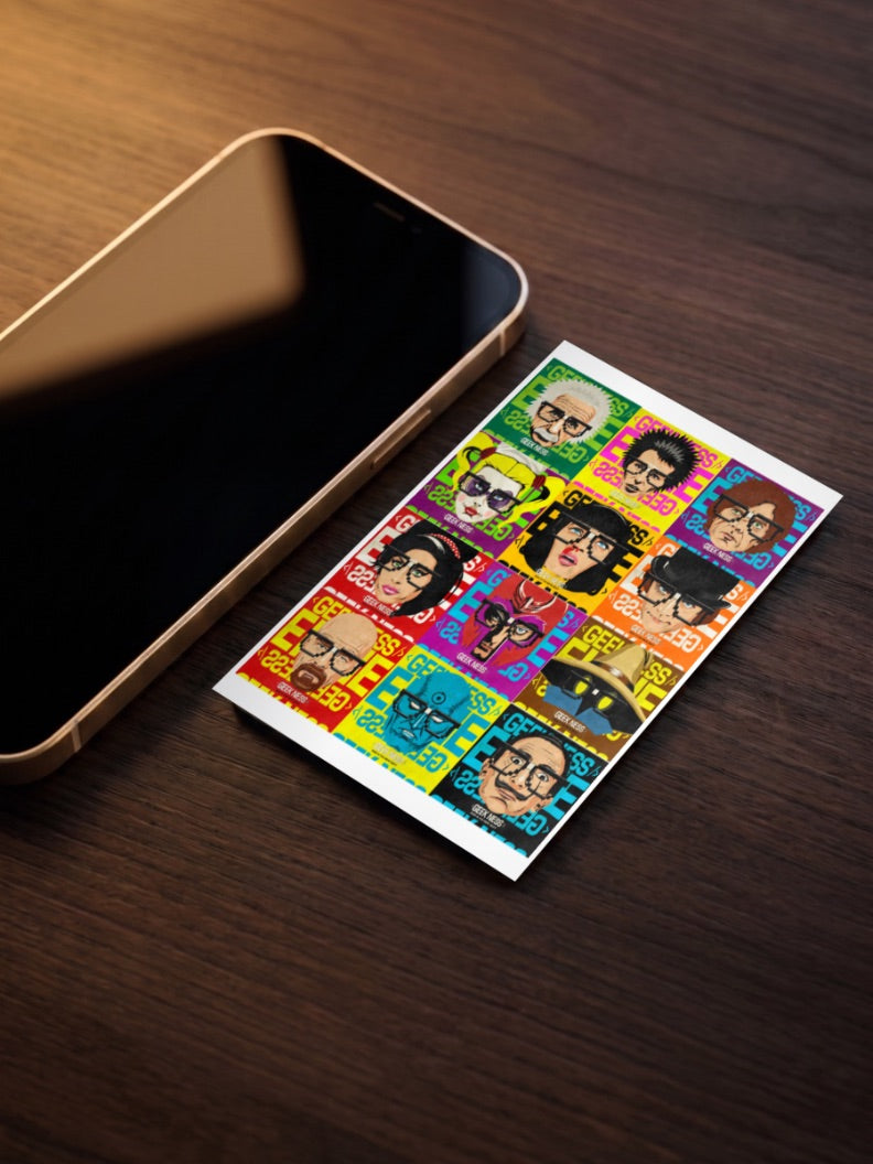 Nerdy Heros' Collage Poster