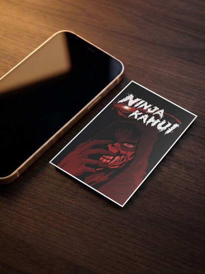Ninja Kamui Masked Portrait Anime Poster