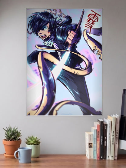 Yato Sword Action Pose Anime Poster