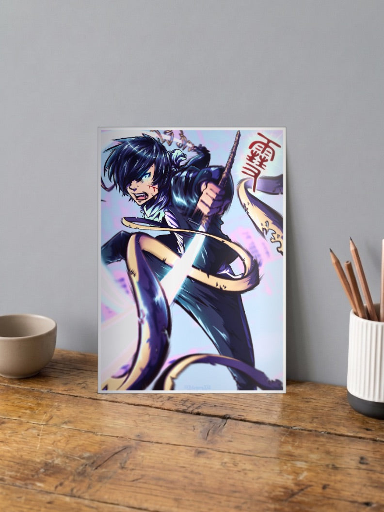 Yato Sword Action Pose Anime Poster