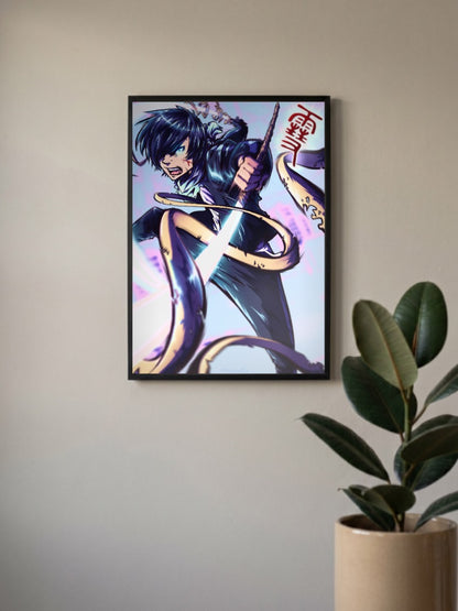 Yato Sword Action Pose Anime Poster