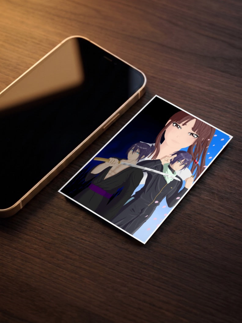 Yato And Hiyori Dual Portrait Anime Poster