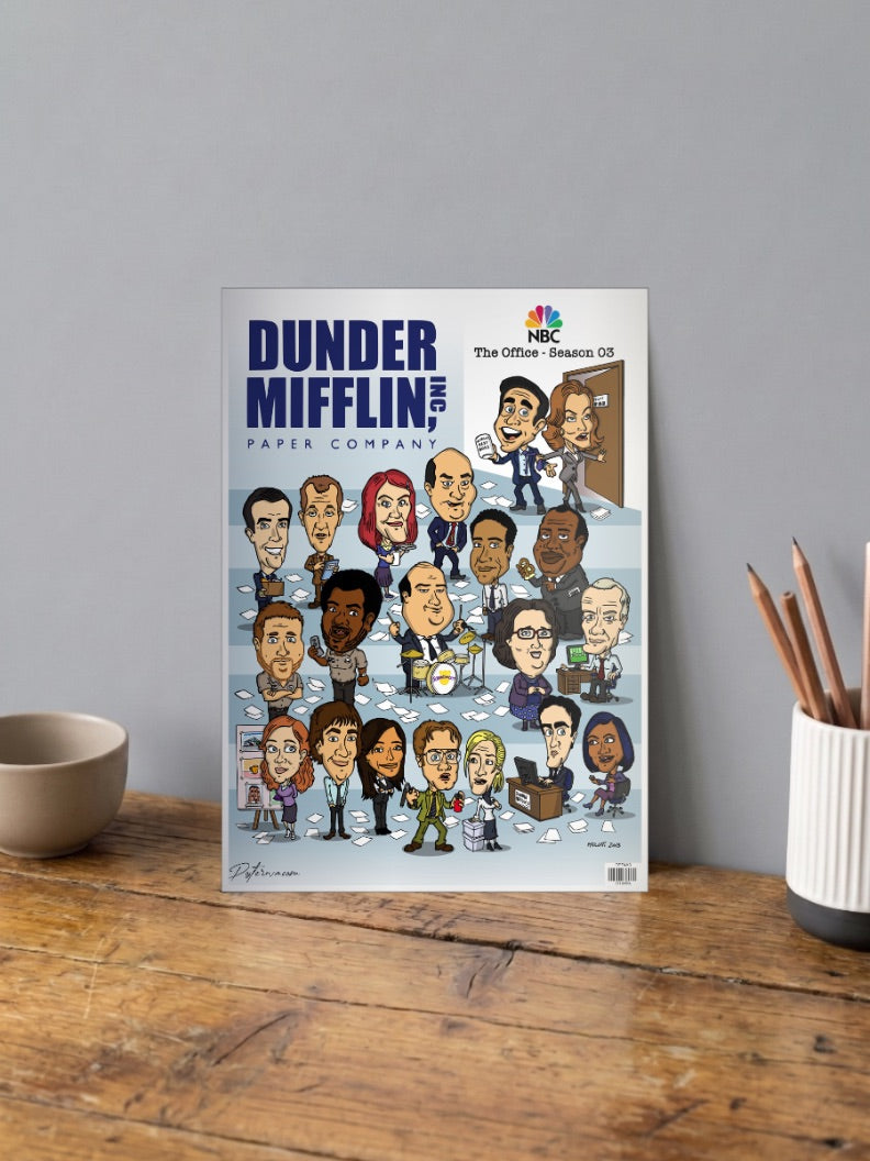 Office Cast Caricature Art Sitcom Poster