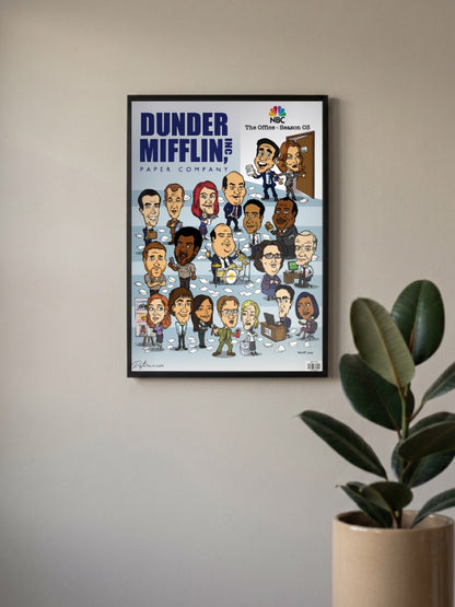 Office Cast Caricature Art Sitcom Poster