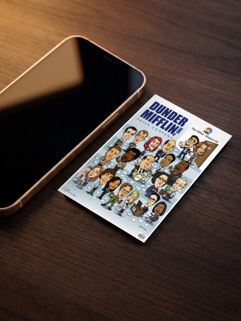 Office Cast Caricature Art Sitcom Poster