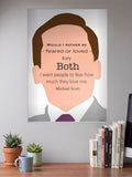 Michael Scott Feared Loved Quote Sitcom Poster