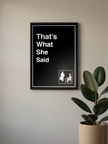 Office Thats What She Said Sitcom Poster