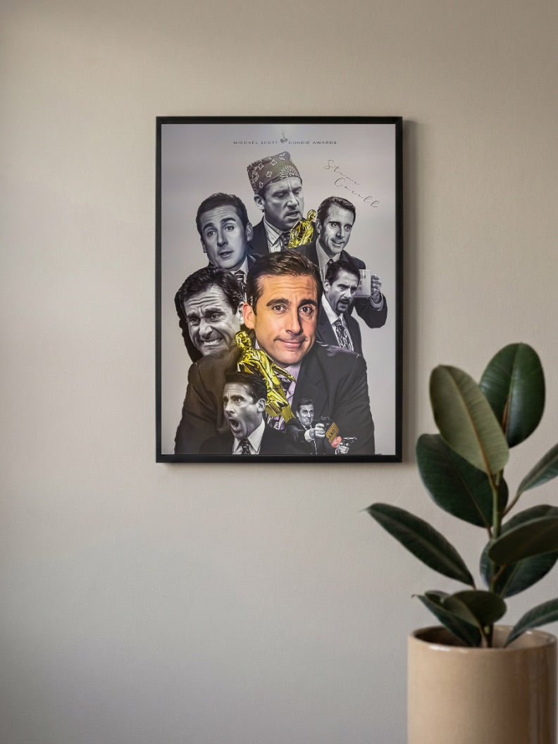 Michael Scott Dundie Awards Collage Sitcom Poster