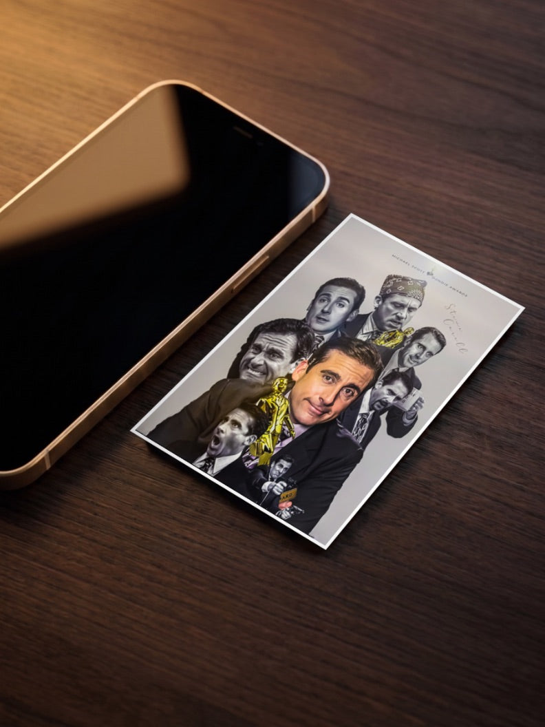 Michael Scott Dundie Awards Collage Sitcom Poster