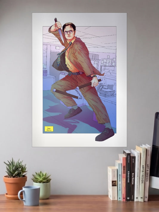 Dwight Schrute Action Poster