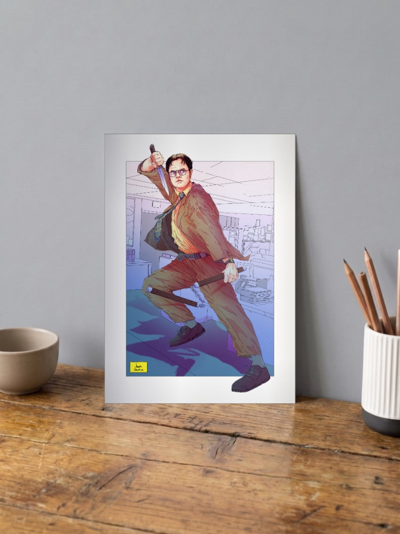 Dwight Schrute Action Poster