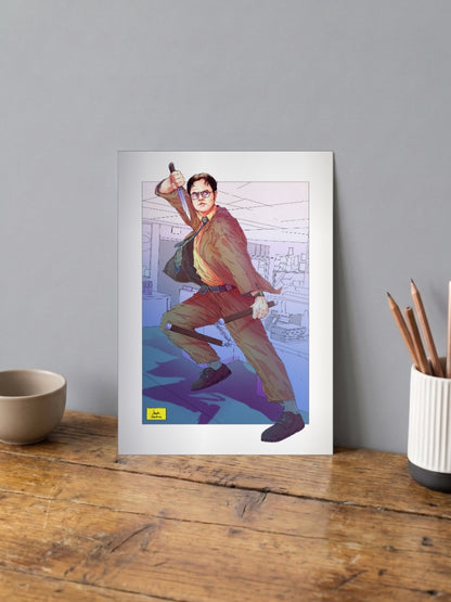 Dwight Schrute Action Poster