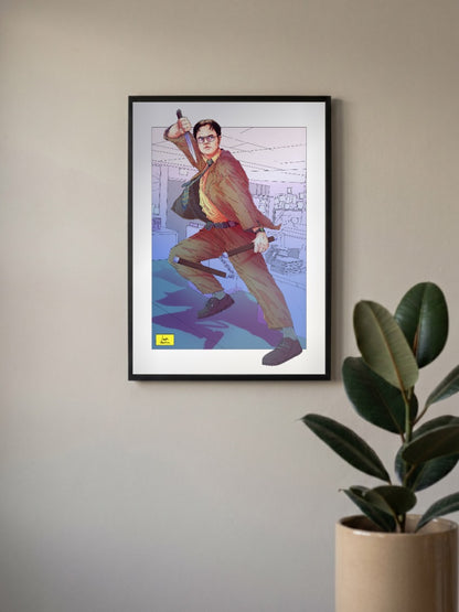 Dwight Schrute Action Poster