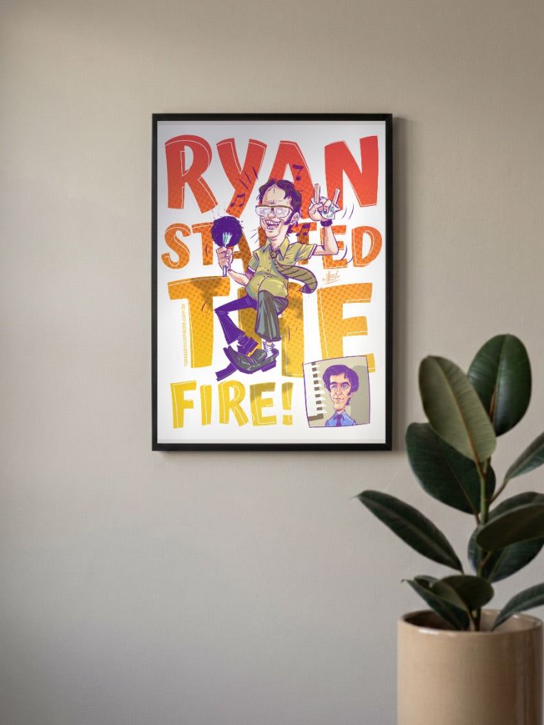 Ryan Started the Fire - The Office Poster
