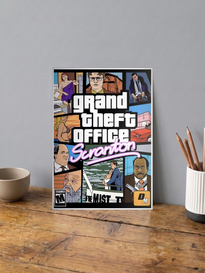 Office Grand Theft Parody Art Sitcom Poster