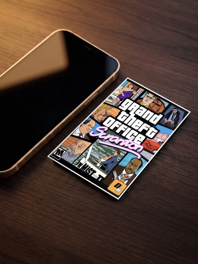 Office Grand Theft Parody Art Sitcom Poster