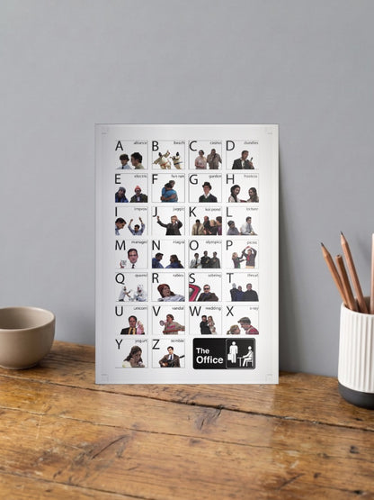 Office Alphabet Running Jokes Sitcom Poster