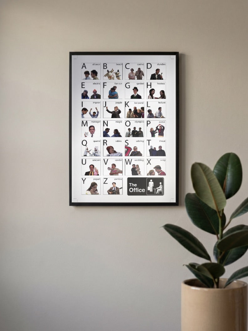 Office Alphabet Running Jokes Sitcom Poster