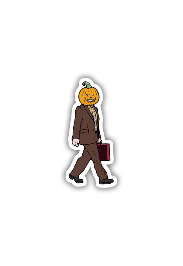 Dwight Pumkin Head Sticker