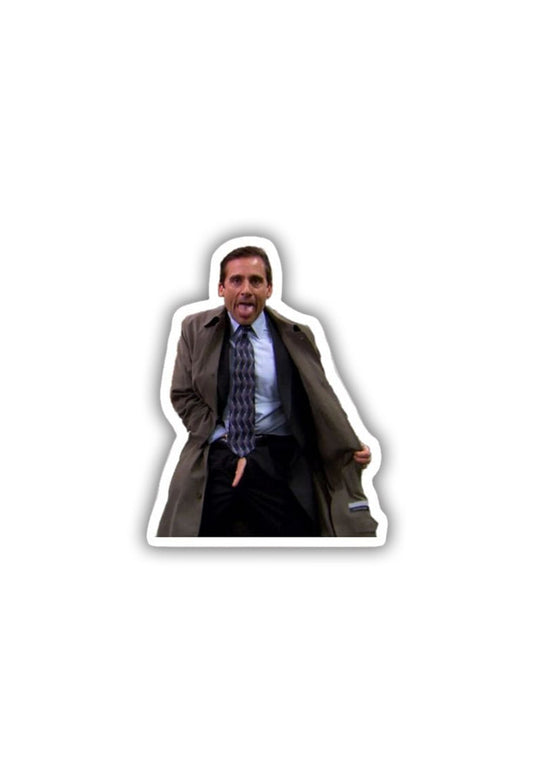 Michael Scott Tougue Out Sticker