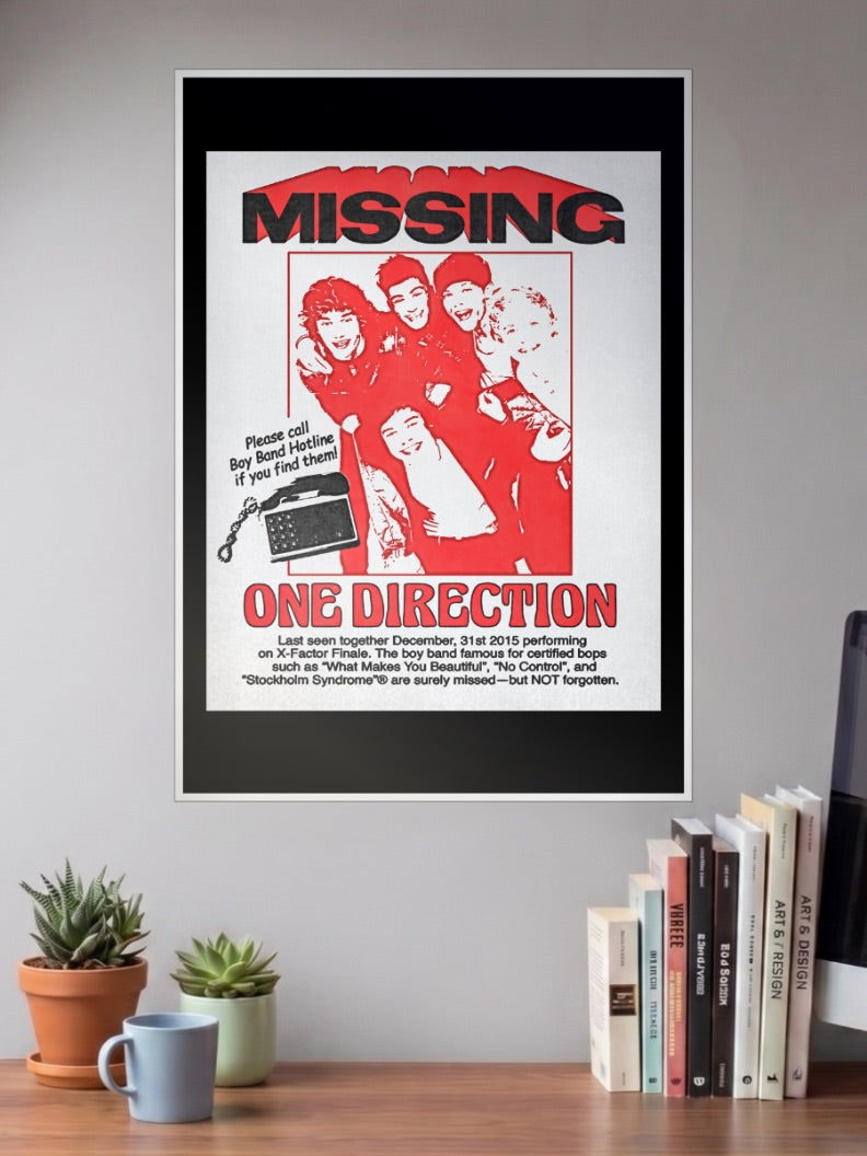 One Direction Missing Poster