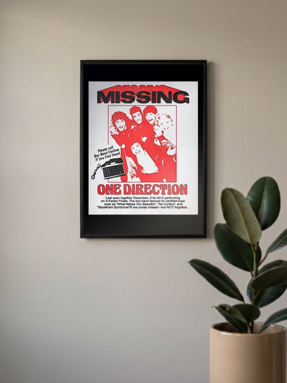 One Direction Missing Poster