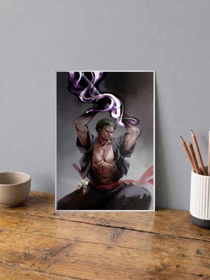 Zoro King of Hell One Piece Poster