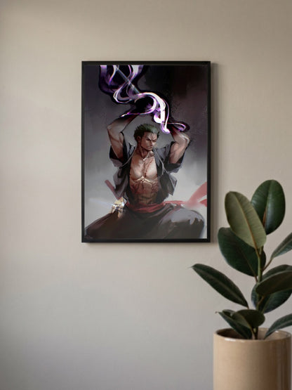 Zoro King of Hell One Piece Poster