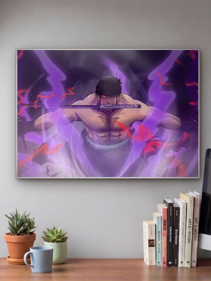 Zoro King of Hell Anime Landscape Poster